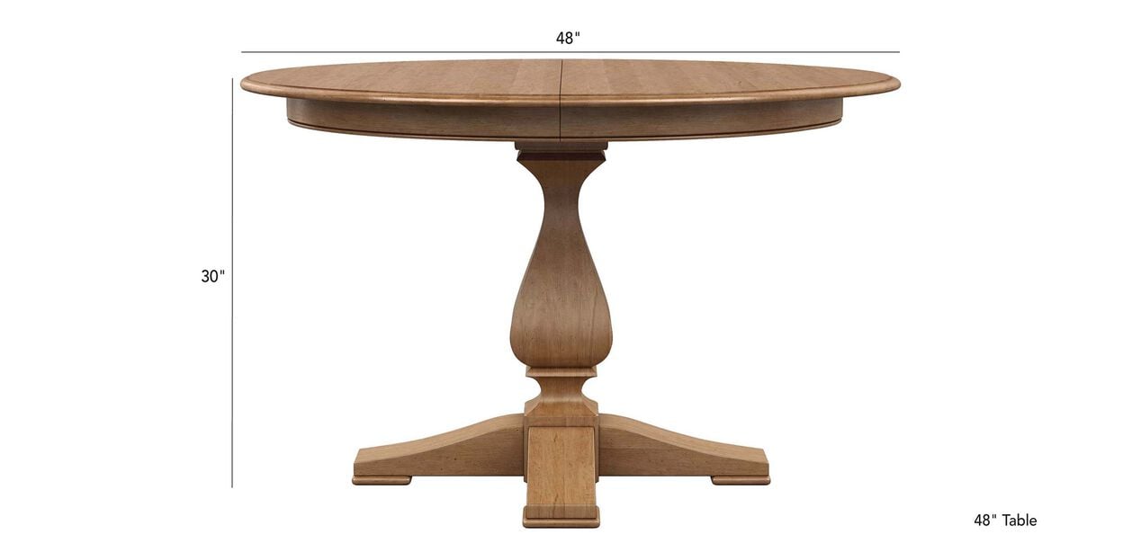 Cameron Round Dining Table, 48 In Round Pedestal Dining Table