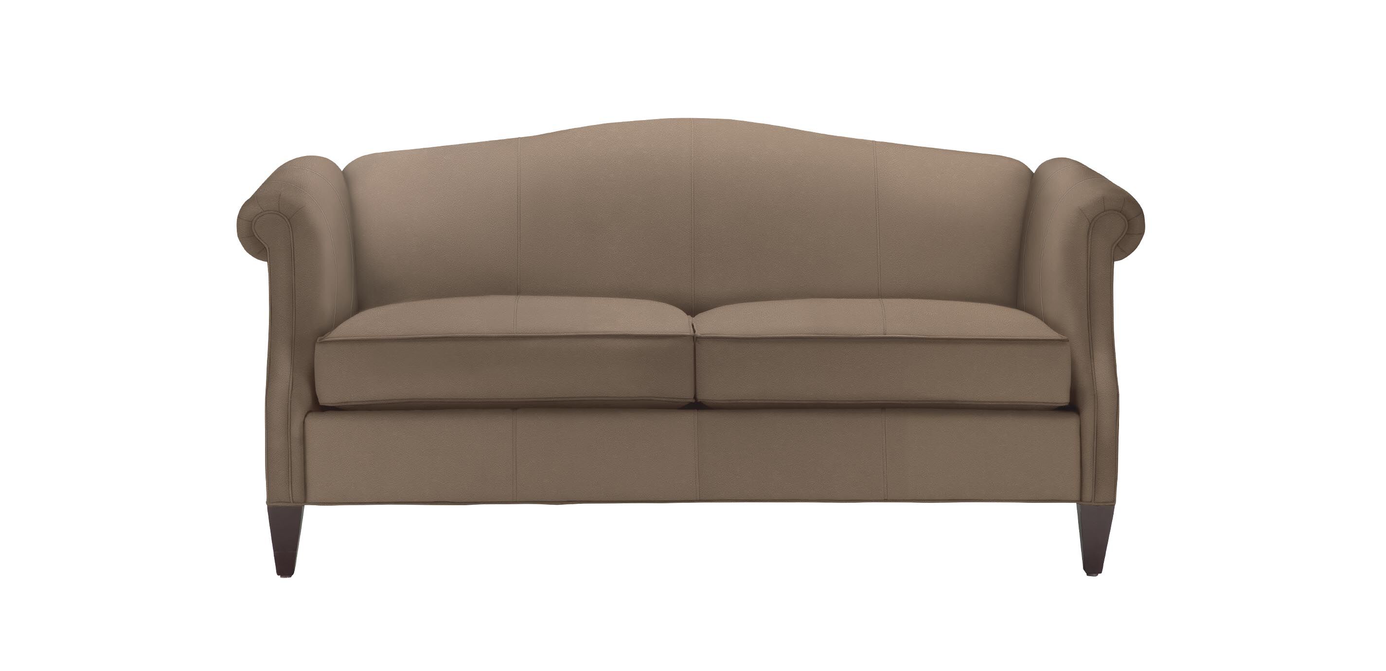 Hutton Leather Camelback Sofa