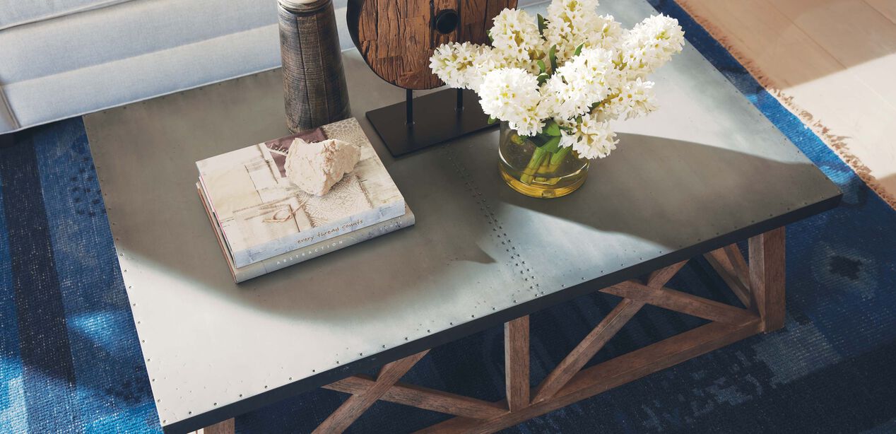 Bruckner MetalTop Coffee Table Coffee Tables Ethan Allen