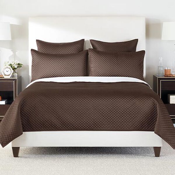 Salena Quilted Coverlet and Shams Set, Espresso
