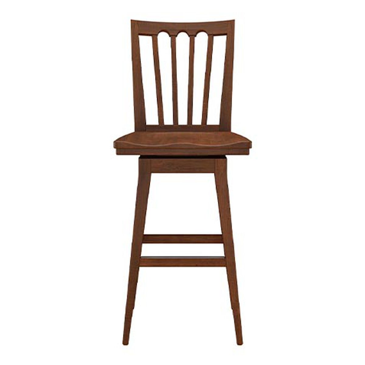 Benham Swivel Barstool, Wood Seat