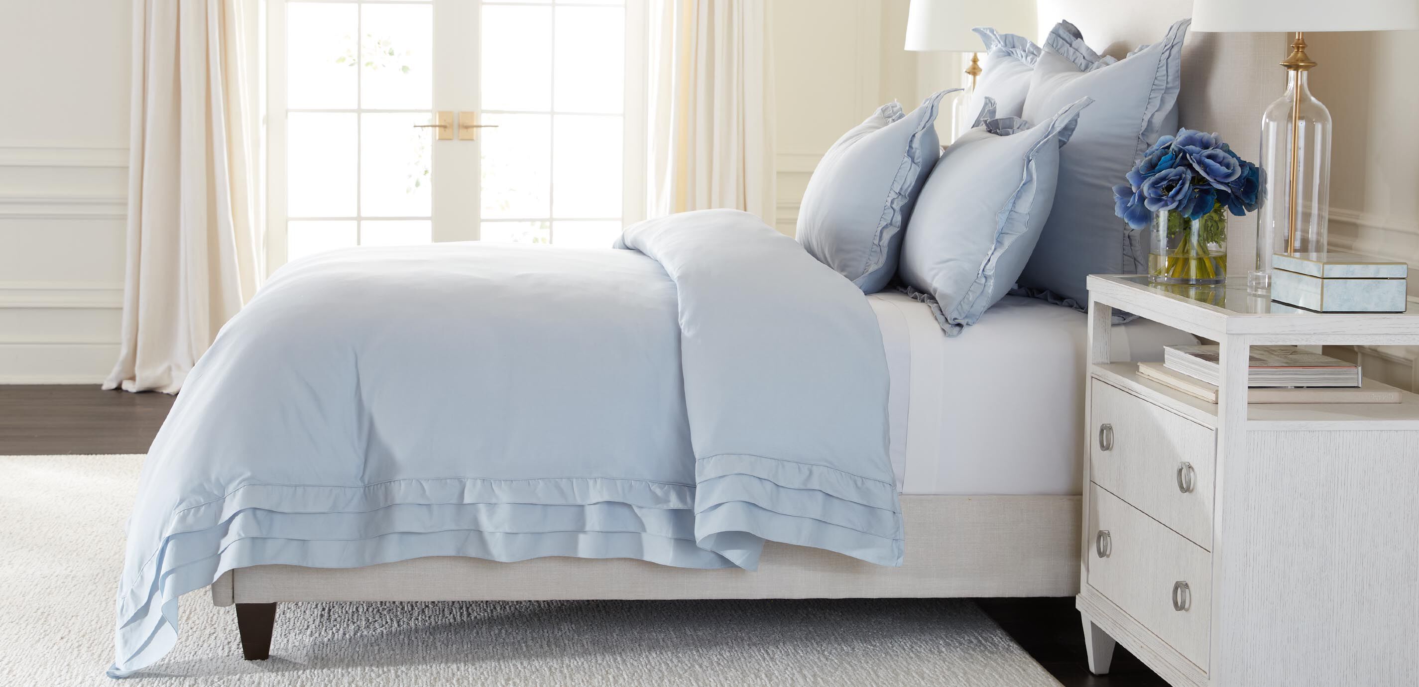 Ruffle Flange Duvet Cover Set_1