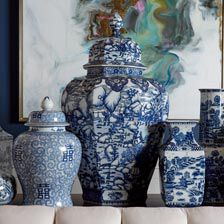 Extra Large Blue and White Ginger Jar Product Tile Hover Image 432375