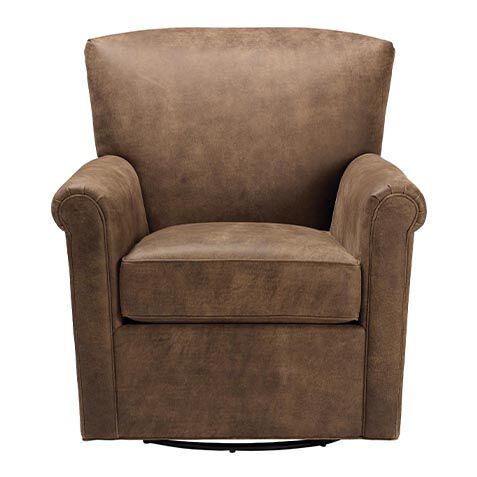 Turner Leather Roll-Arm Swivel Chair image turnerlthraswvchair