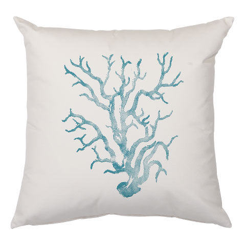Aqua Coral Outdoor Pillow image