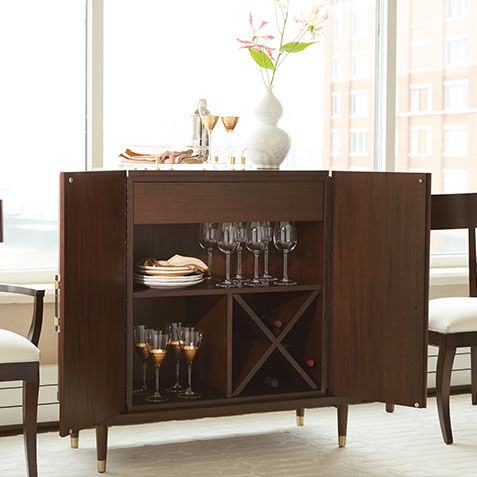 Evansview Wood Bar Cabinet | Ethan Allen Bar Cabinet | Ethan Allen