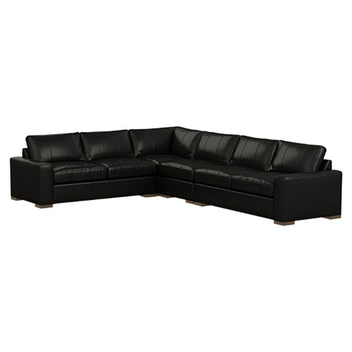 Conway Four-Piece Leather Sectional