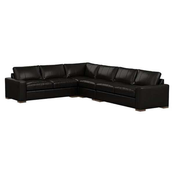Conway Four-Piece Leather Sectional