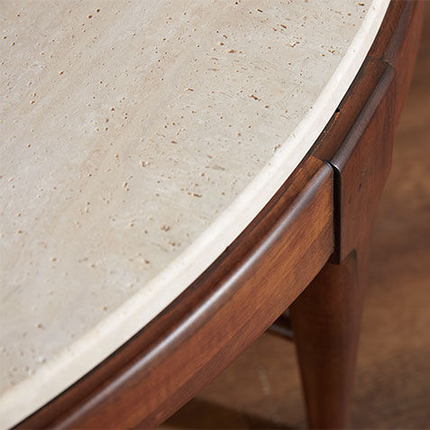 Draper Round Travertine Coffee Table Product Tile Hover Image 238061