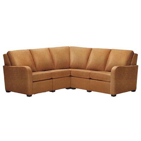 Jennings Leather Five-Piece Motion Sectional image
