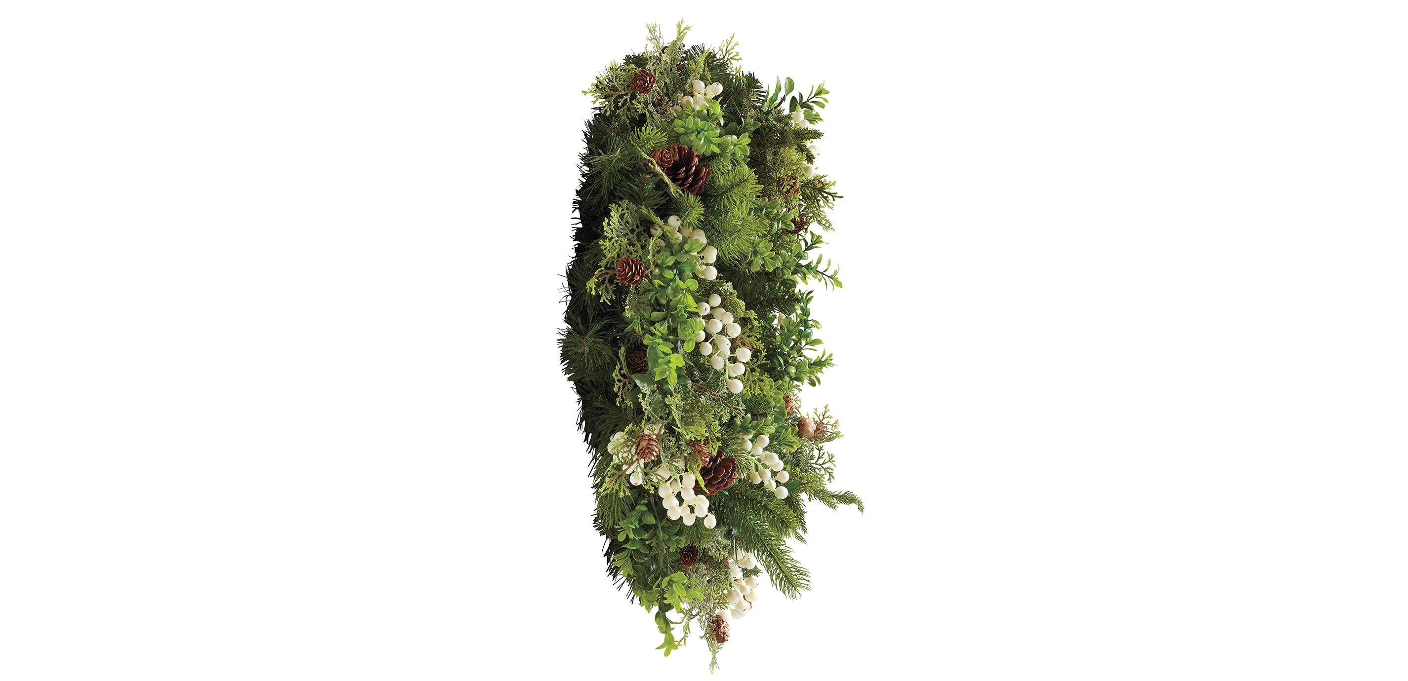 26" White Berry Winter Wreath_2