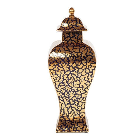 Blue and Gold Porcelain Jar image