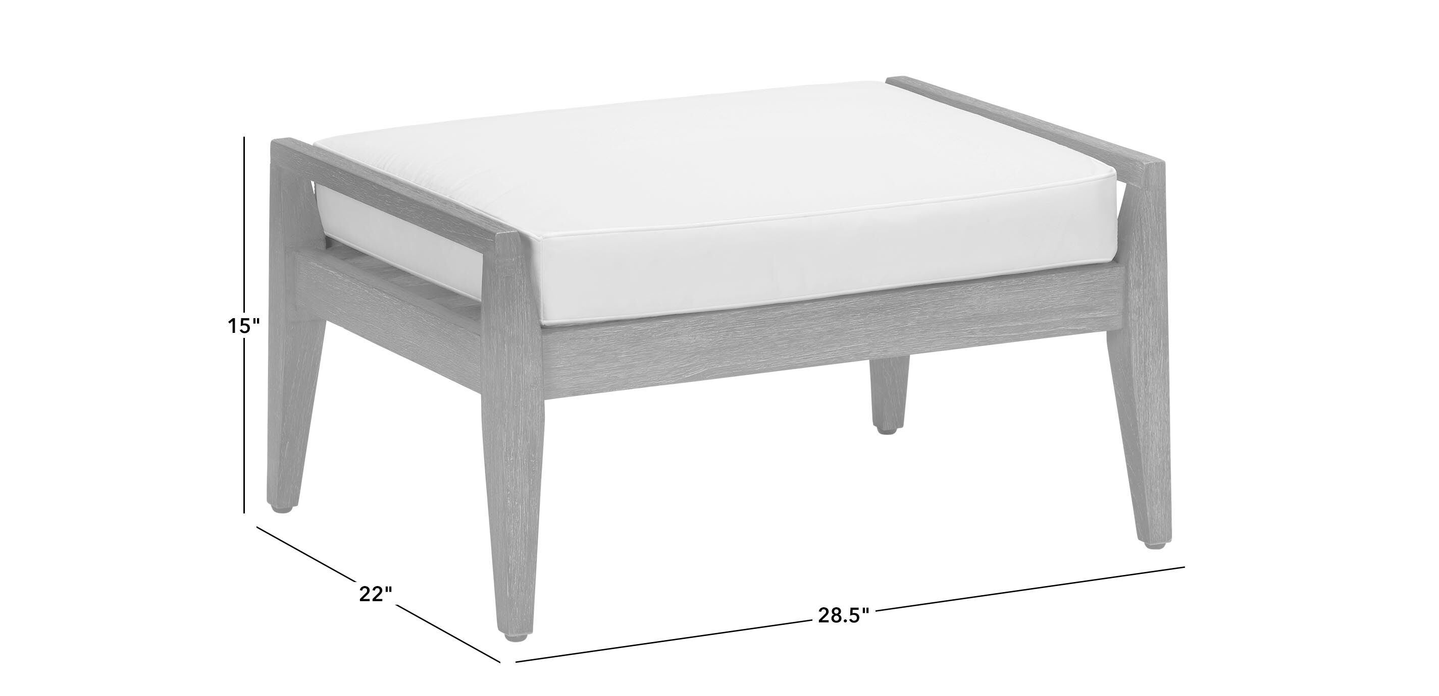 Bridgewater Cove Teak Ottoman_1