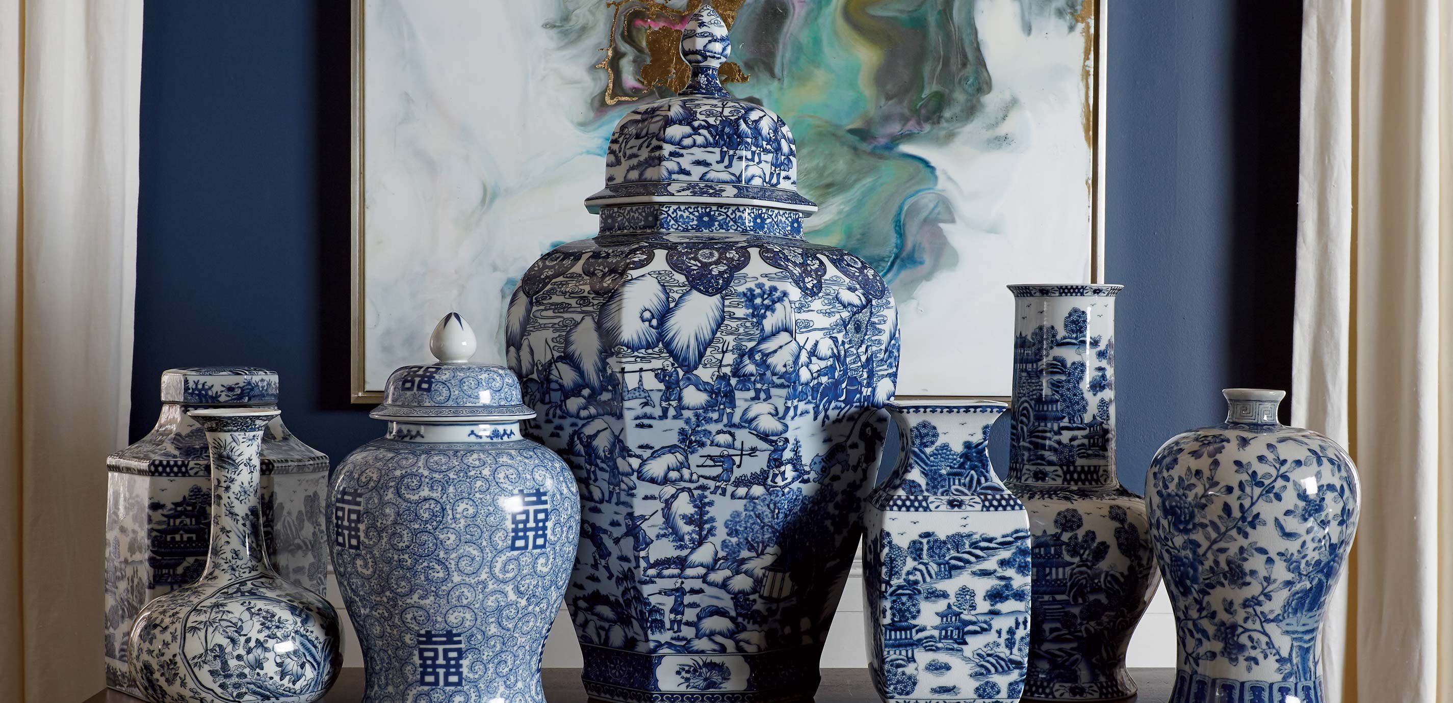 Extra Large Blue and White Ginger Jar_3