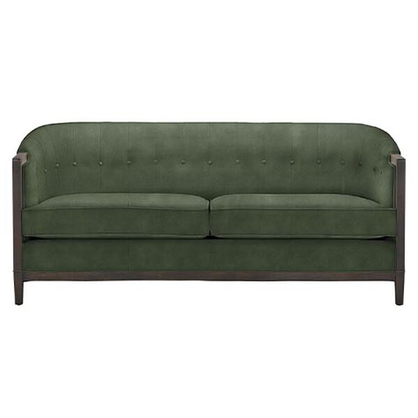 Mont Rose Exposed Wood Leather Sofa