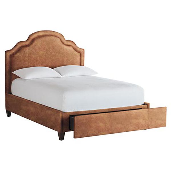 Elenora Custom Leather Storage Bed