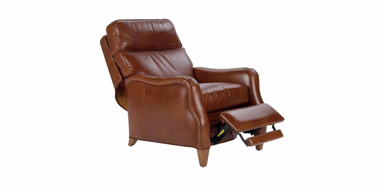Aiden Leather Recliner, Old English/Saddle Recliners