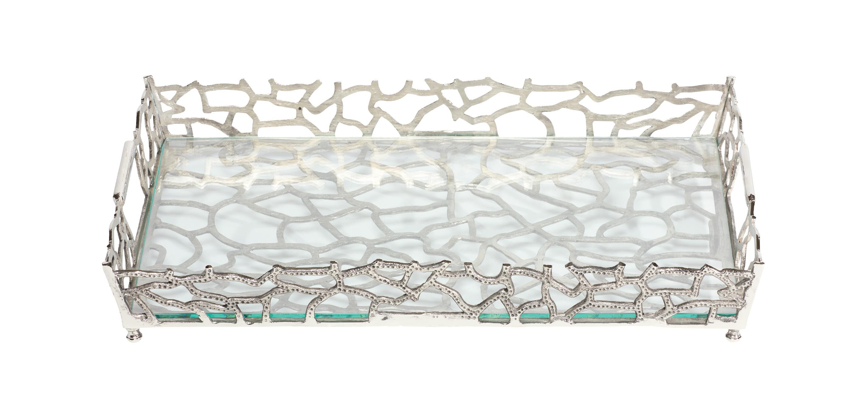 Rectangular Nickel Coral Tray