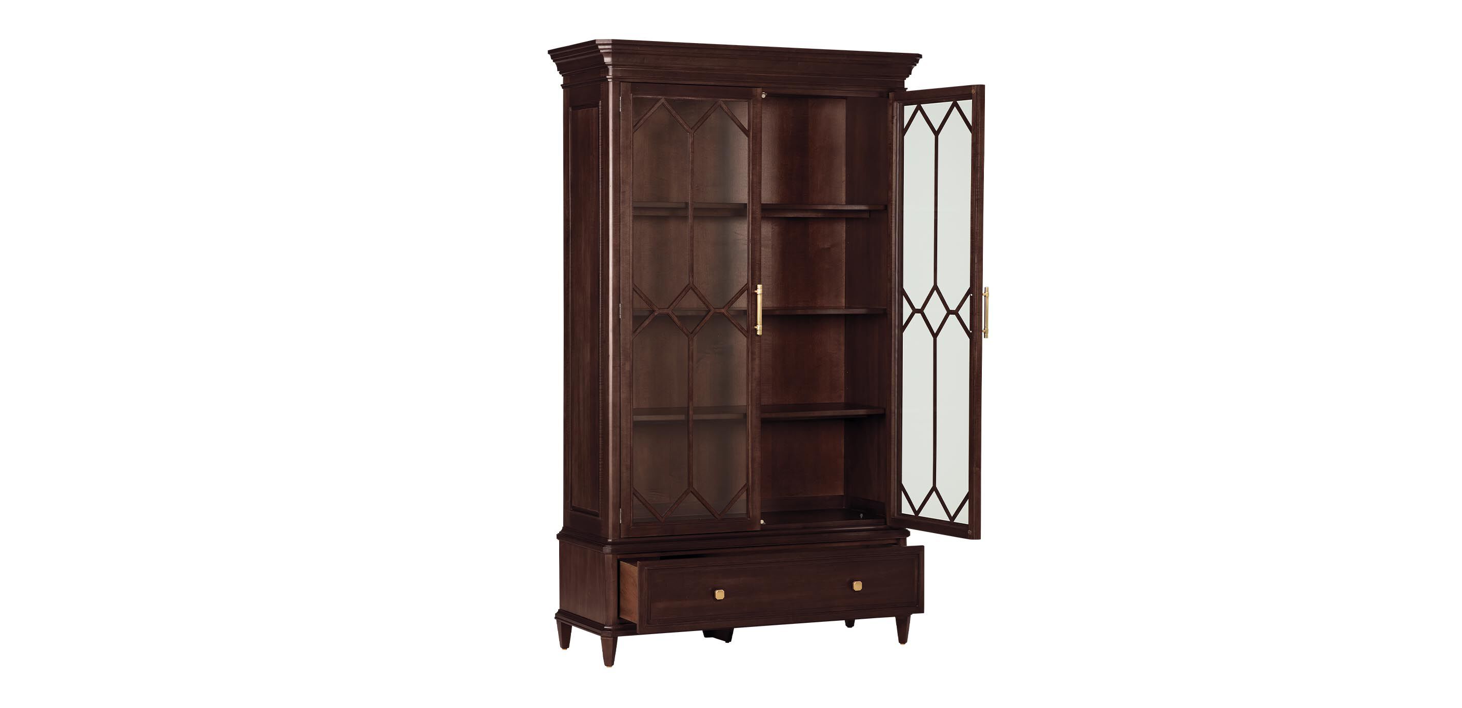 Tristan Display Cabinet with Lower Storage Drawer | Ethan Allen