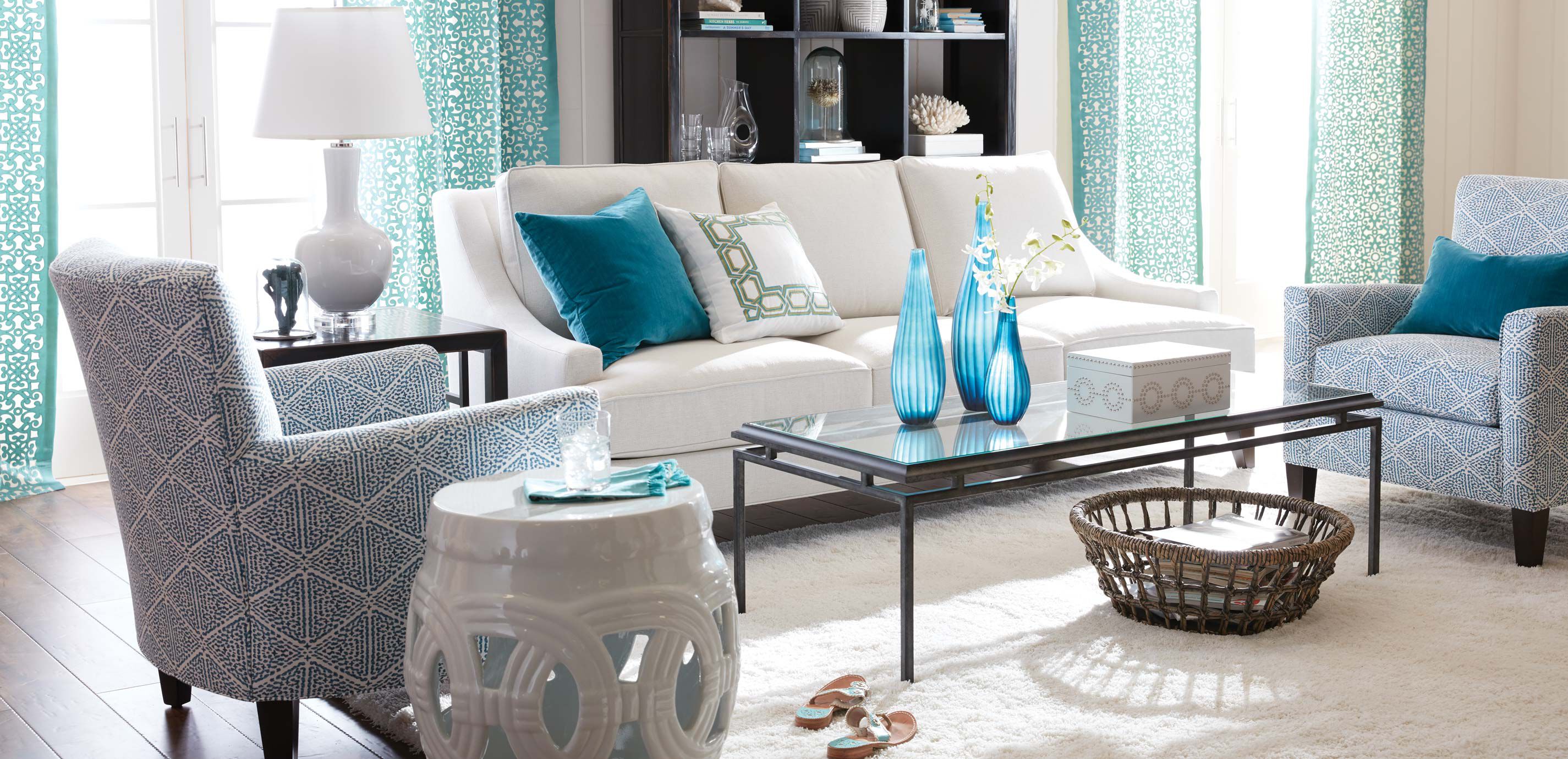 Small Teal Ribbed Vase_8