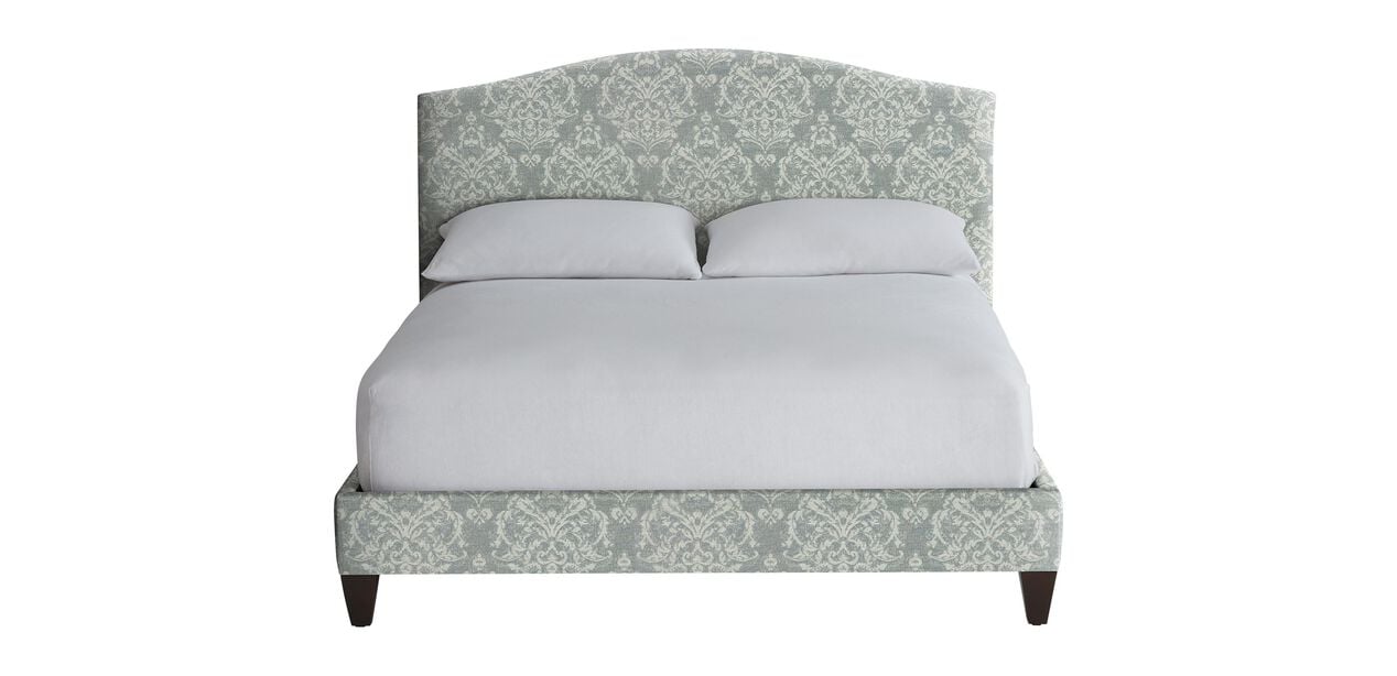 Rania Custom Upholstered Bed Curved, Custom Upholstered Headboard King