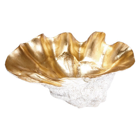 Large Gold Leafed Clam Shell image