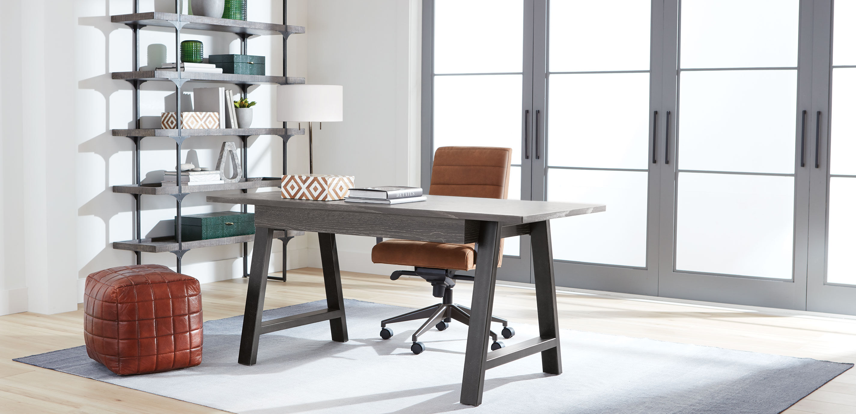 Adjustable shop sawhorse desk