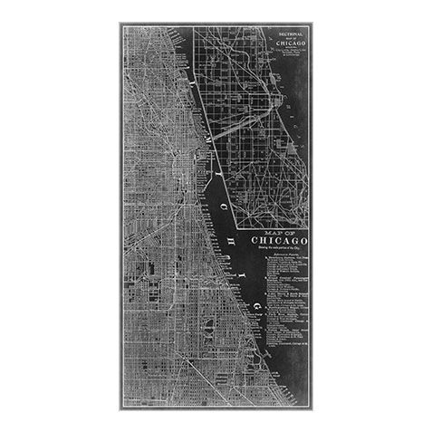 Chicago Map Black image
