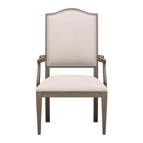 Hayden Dining Armchair: Serpentine Back, Tapered Leg image 207155