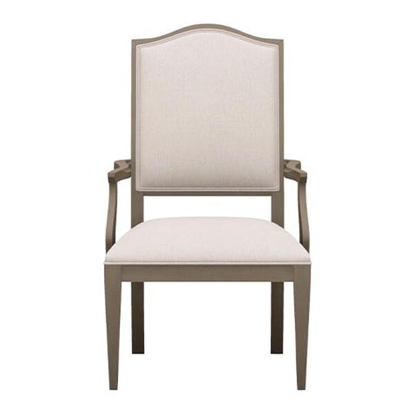 Hayden Dining Armchair: Serpentine Back, Tapered Leg