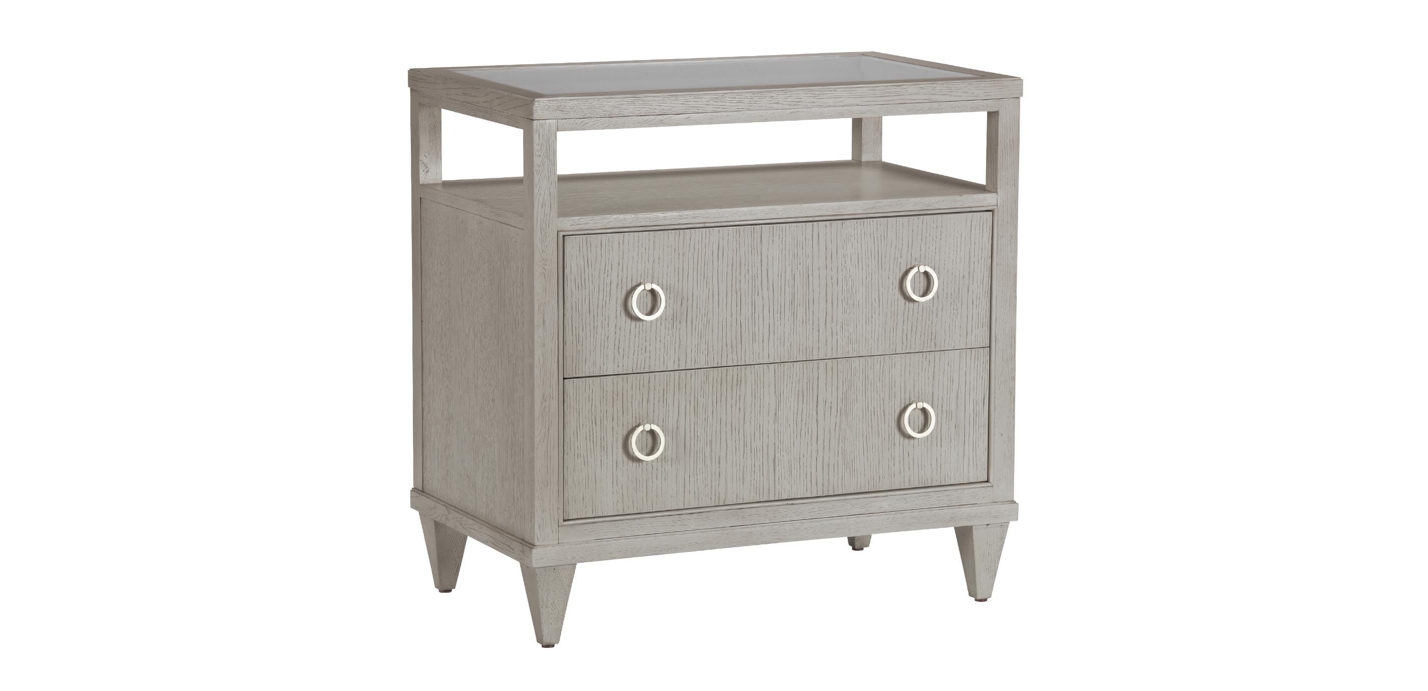 Heston Oak Glass-Top Night Table_2