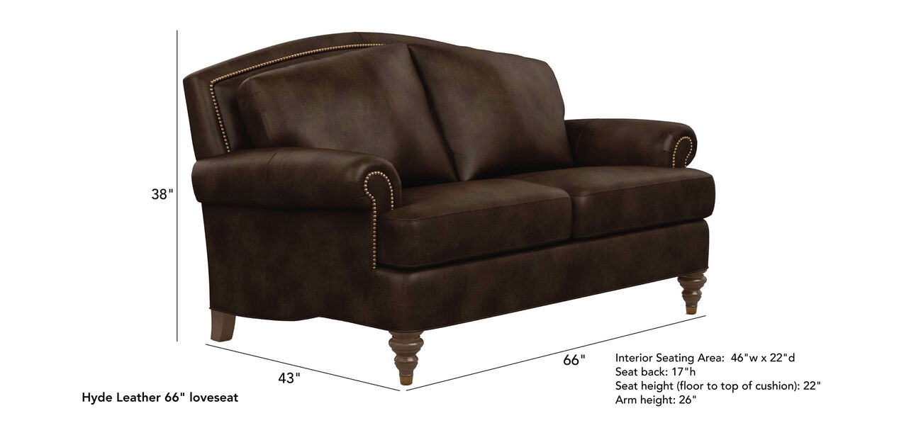 Hyde Leather Sofas, Quick Ship Sofas & Loveseats Ethan Allen
