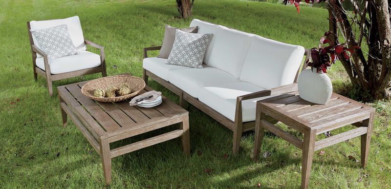 Bridgewater Cove Teak Outdoor Sofa Ethan Allen Outdoor Ethan Allen