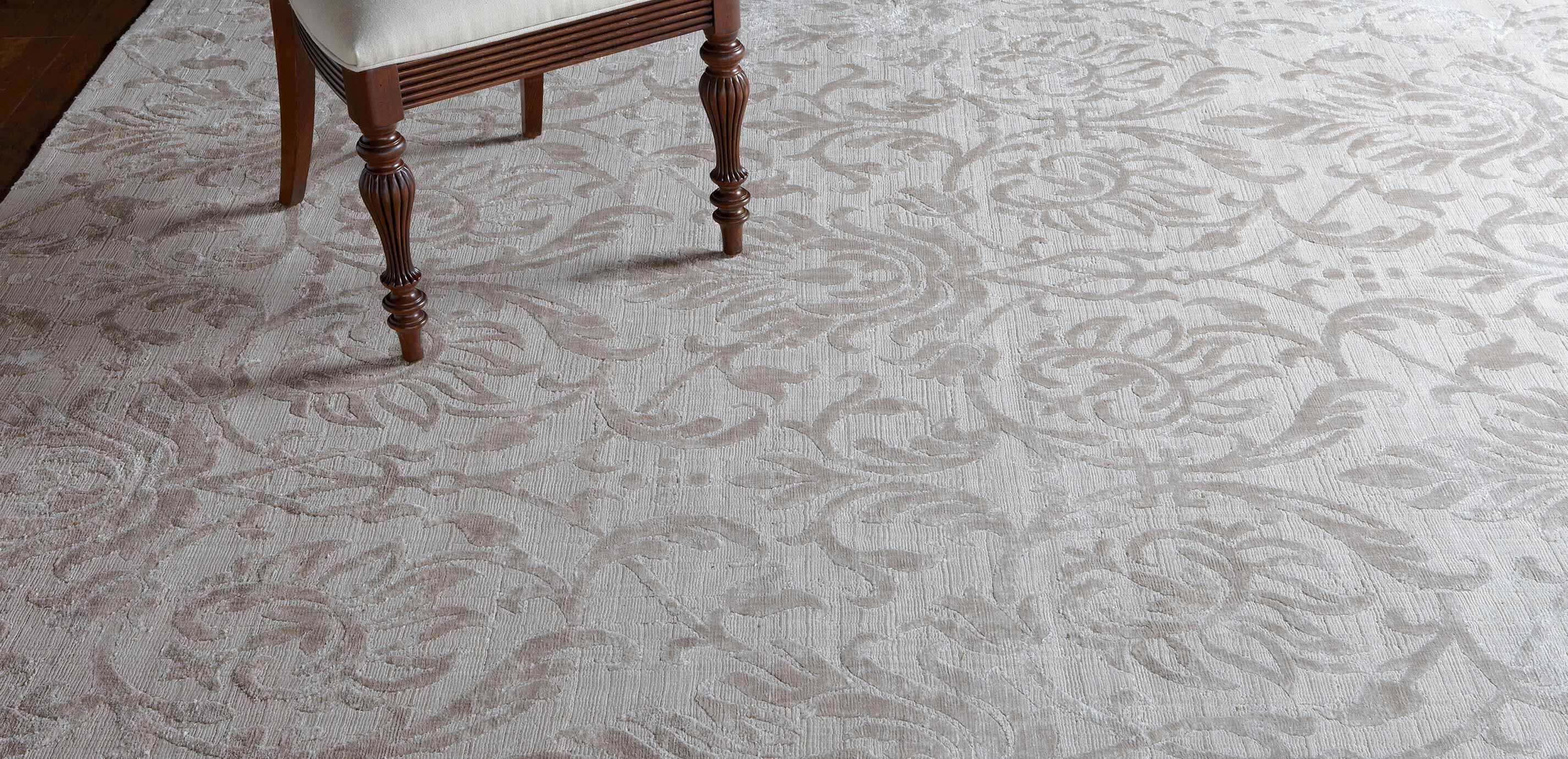 Jacquard Damask Rug, Buff_4