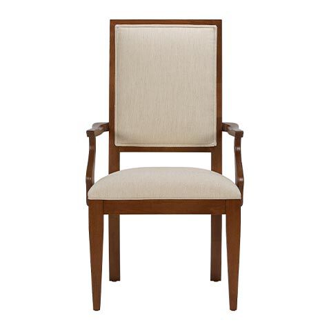 Hayden Dining Armchair: Square Back, Tapered Leg image 207159