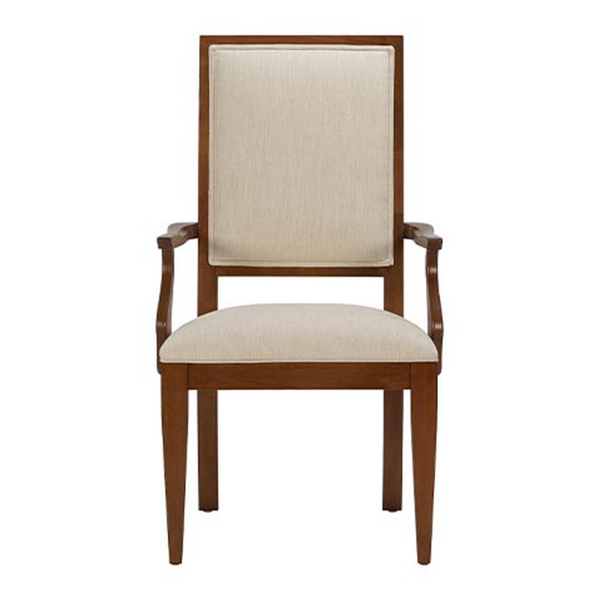 Hayden Dining Armchair: Square Back, Tapered Leg
