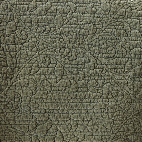 Garment-Dyed Velvet Quilt and Shams Set, Sage Product Tile Hover Image garmentdyevelvet_sage