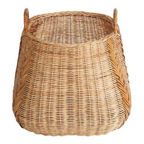 Large Braided Wicker Basket image