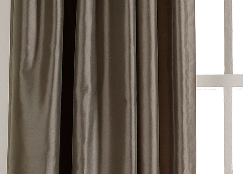 Pewter Satin Dupioni Fabric by the Yard | Ethan Allen