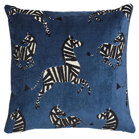 Velvet Zebra Pillow image