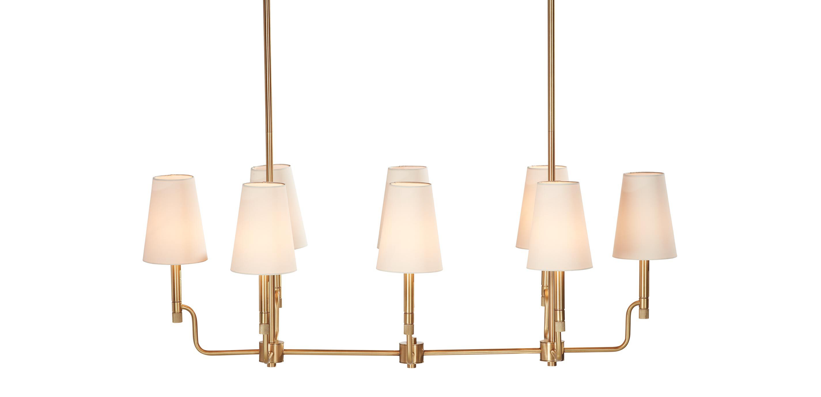 Turnbull Linear Chandelier, Polished Brass_1