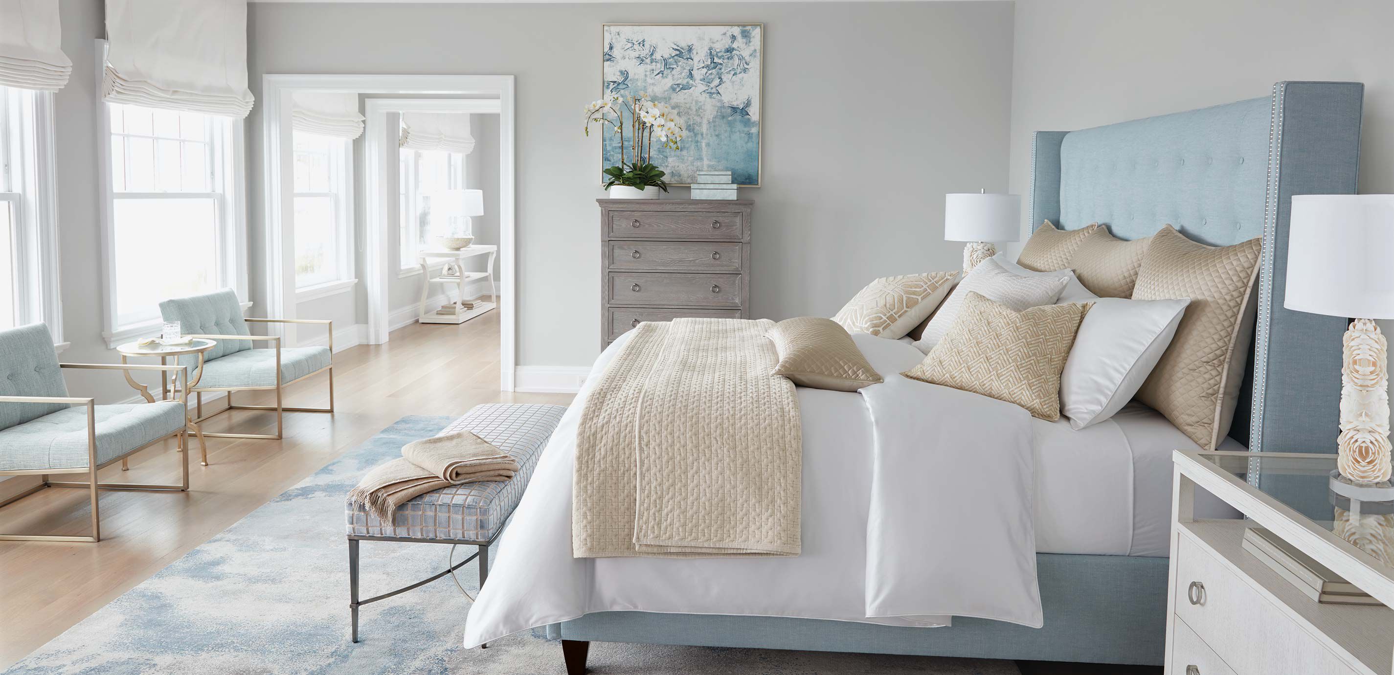 Salena Velvet Coverlet and Sham, Taupe_4