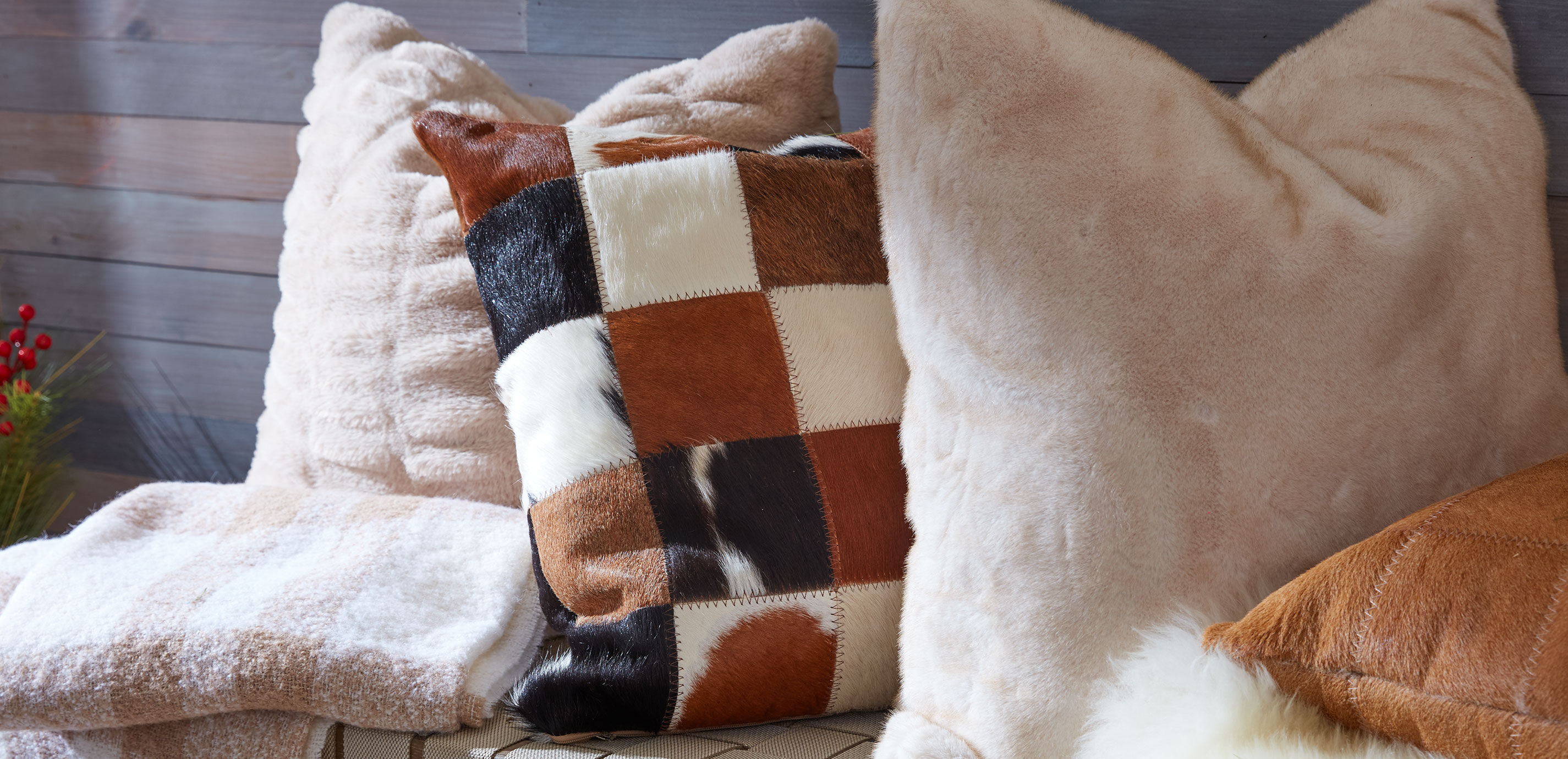 Blonde Mink Faux Fur Pillow_2