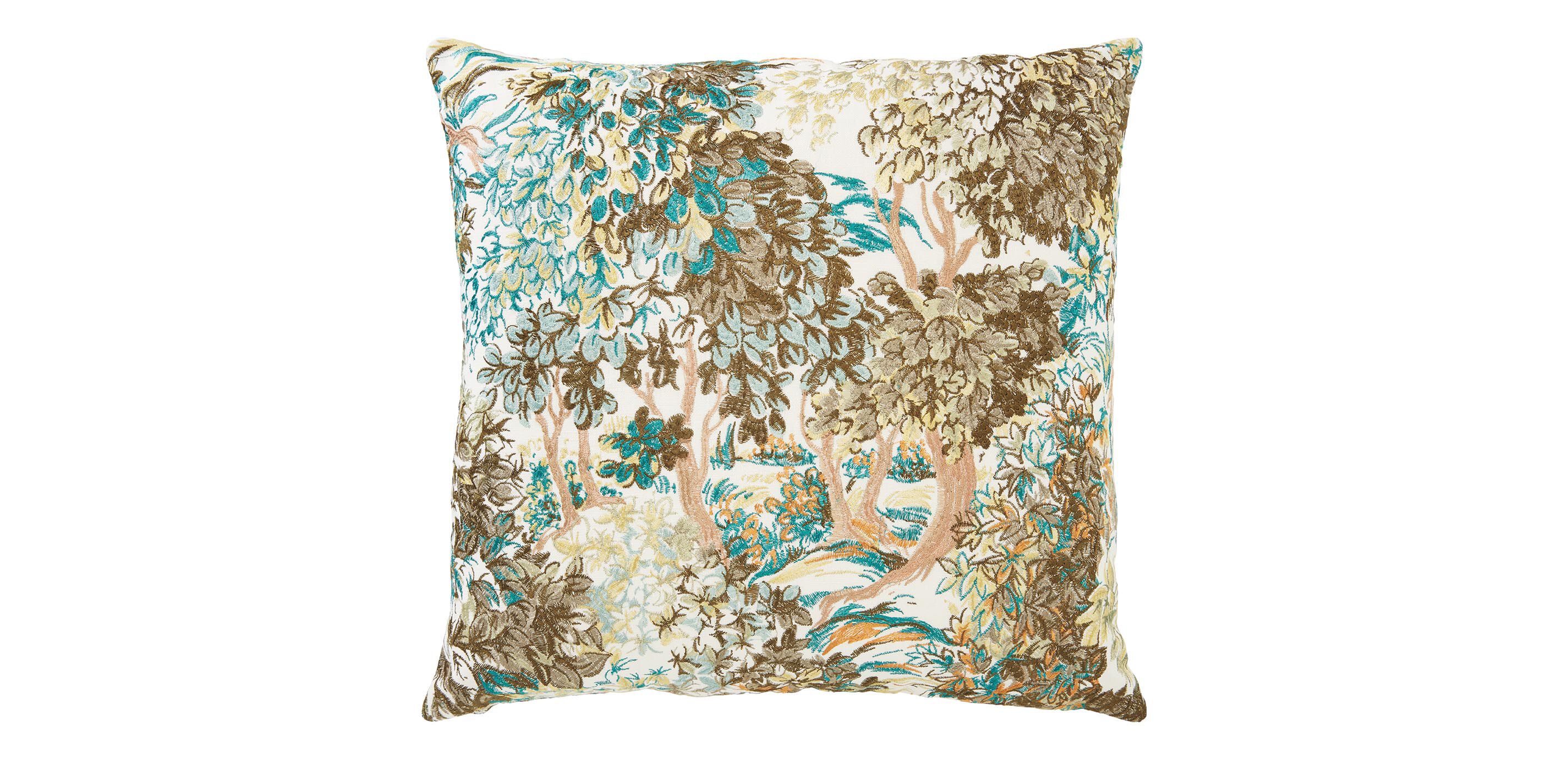 Enchanted Forest Embroidered Pillow