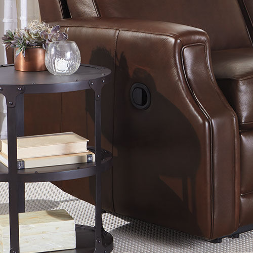 Conover Scoop-Arm Wall-Reclining Modular Leather Sofa 