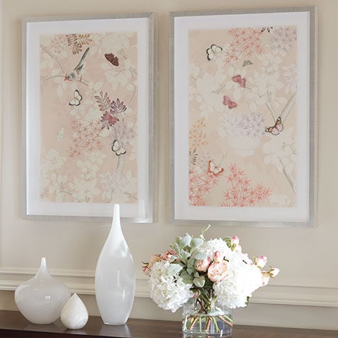 Triptych Pale Pink Chinoiserie Product Tile Hover Image 073252A