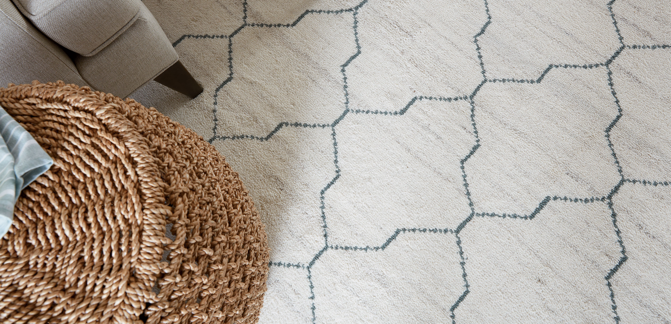 Tulu Lattice Rug, Natural/Seafoam_5
