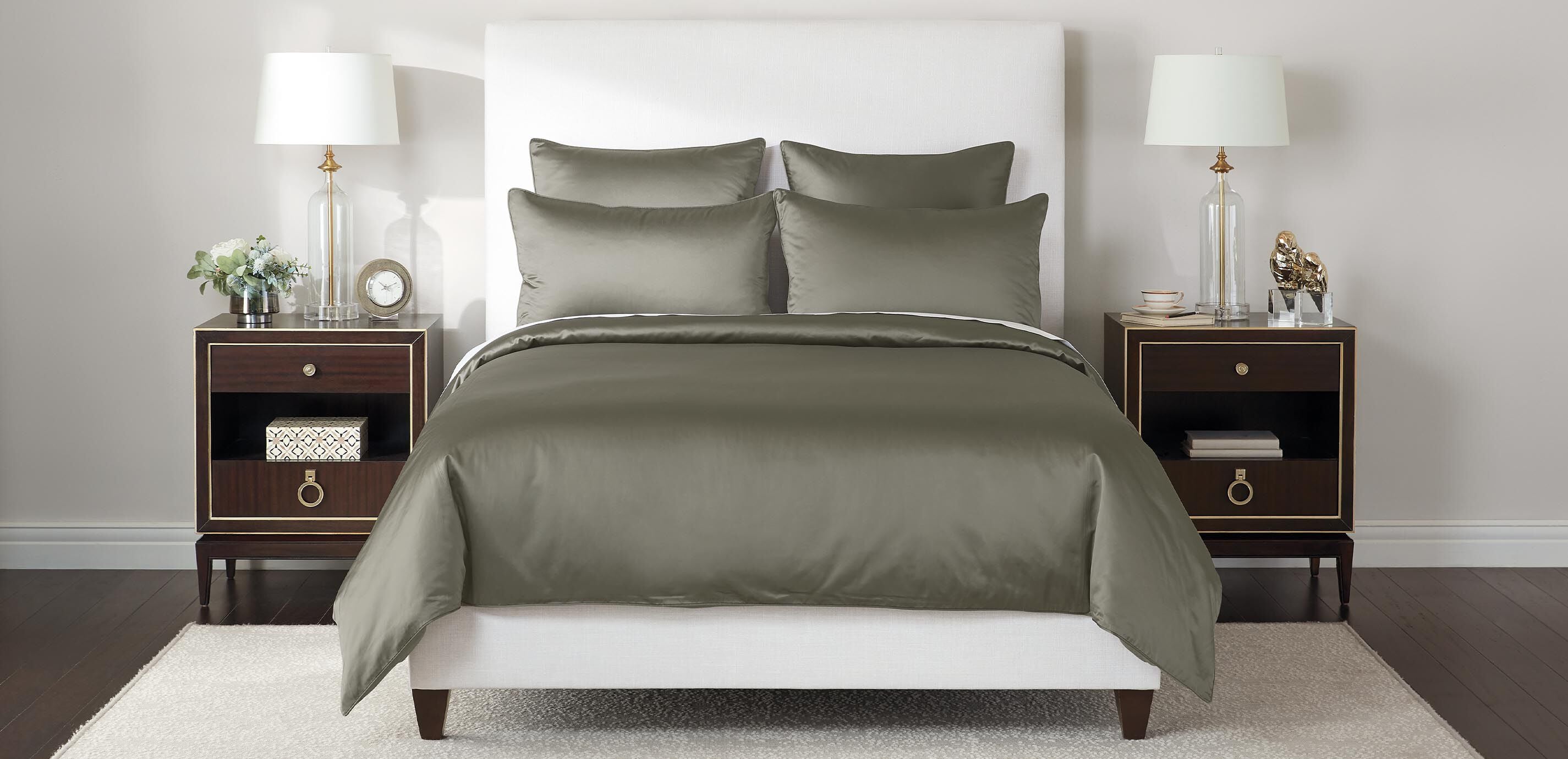 Salena Solid Duvet Cover and Shams Set, Eucalyptus