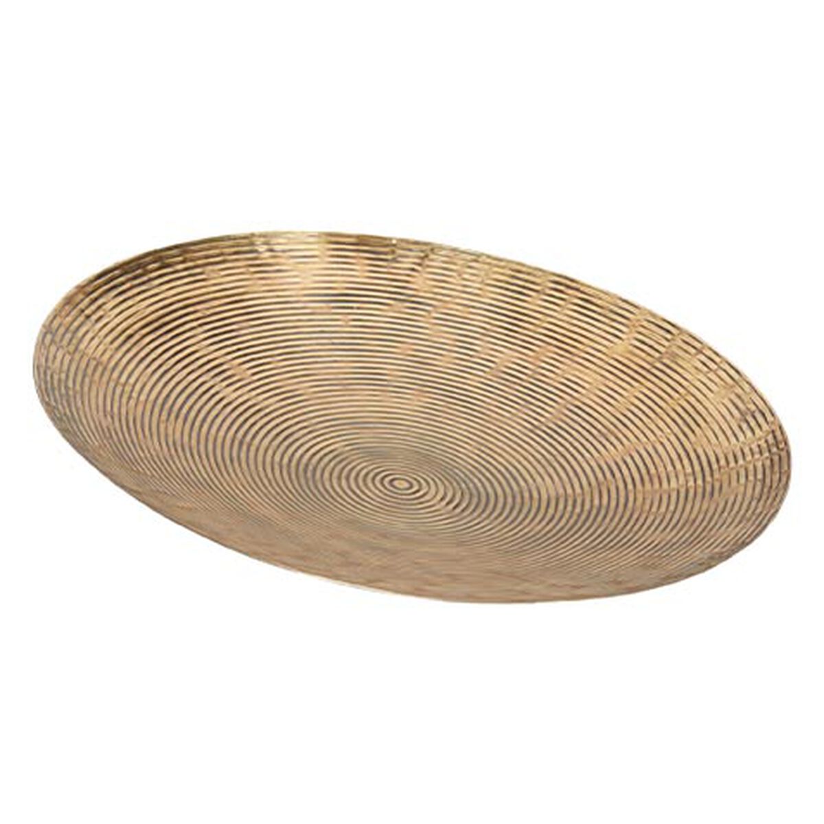 Anisa Ribbed Low Metal Bowl