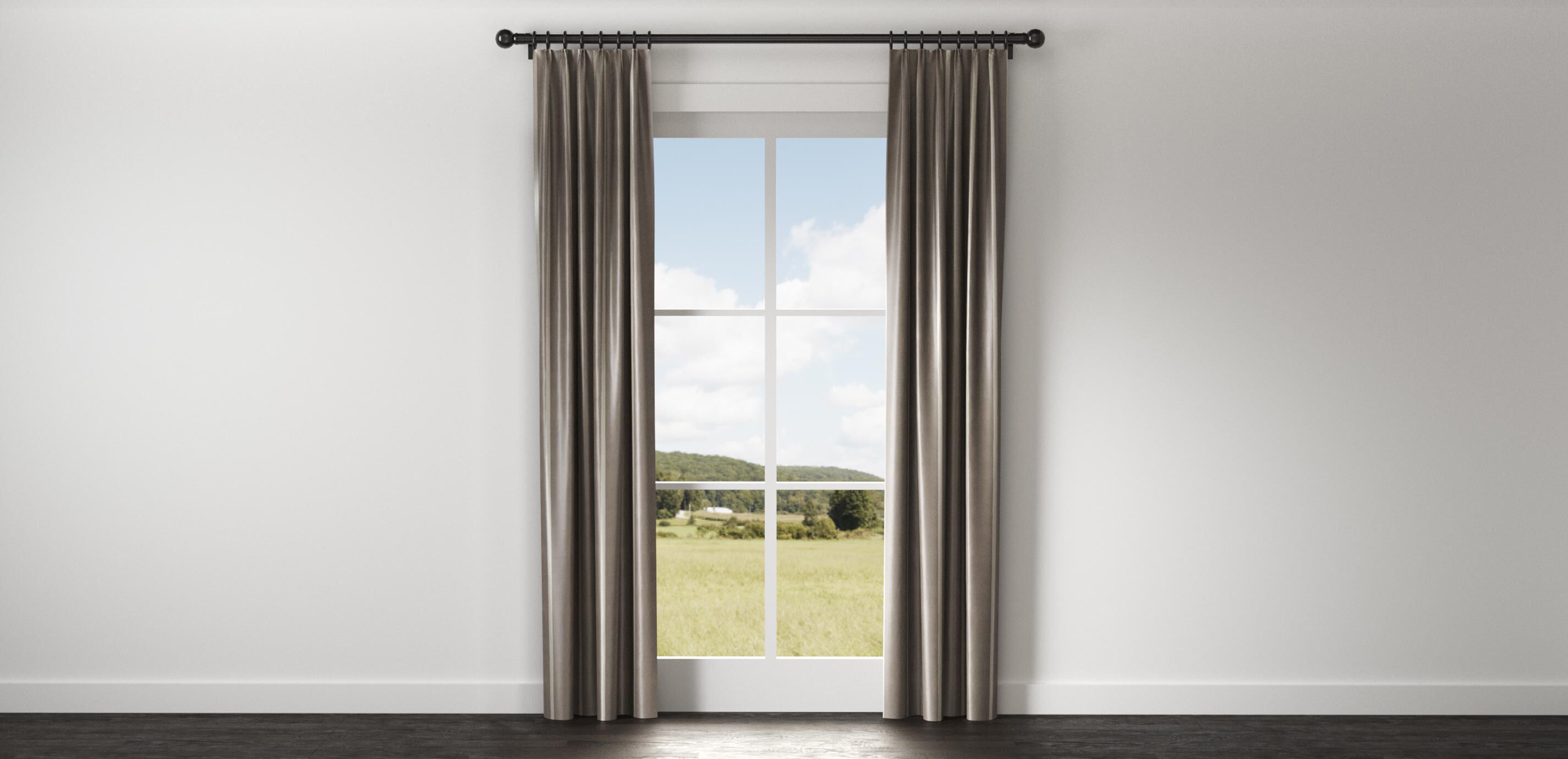 Taffeta Stripe Drapery Panel